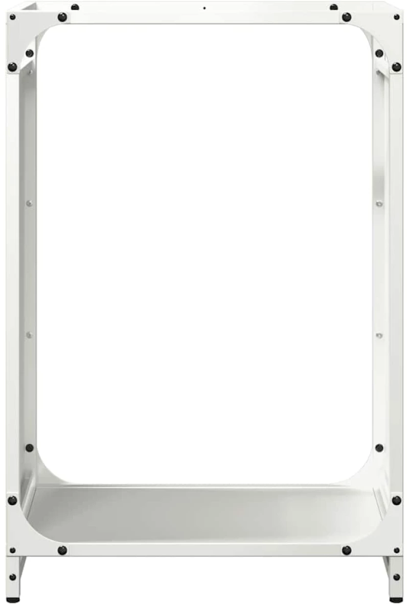 vidaXL Ράφι Καυσόξυλων Μαύρο 44x28x65 εκ. Χάλυβας ψυχρής έλασης
