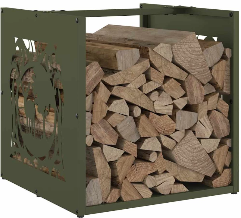 vidaXL Ράφι Καυσόξυλων 40x40x40 εκ. Χάλυβας ψυχρής έλασης