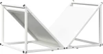 vidaXL Ράφι Καυσόξυλων Λευκό 70x43x34,5 εκ. Χάλυβας ψυχρής έλασης