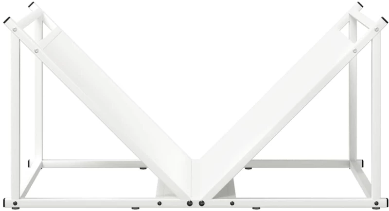 vidaXL Ράφι Καυσόξυλων Λευκό 70x43x34,5 εκ. Χάλυβας ψυχρής έλασης