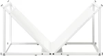 vidaXL Ράφι Καυσόξυλων Λευκό 70x43x34,5 εκ. Χάλυβας ψυχρής έλασης