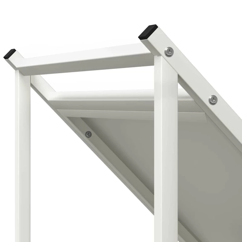 vidaXL Ράφι Καυσόξυλων Λευκό 70x43x34,5 εκ. Χάλυβας ψυχρής έλασης