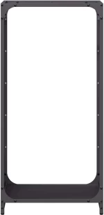 vidaXL Ράφι Καυσόξυλων Μαύρο 44x28x90 εκ. Χάλυβας ψυχρής έλασης