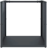 vidaXL Ράφι Καυσόξυλων Ανθρακί 40x40x40 εκ. Χάλυβας ψυχρής έλασης