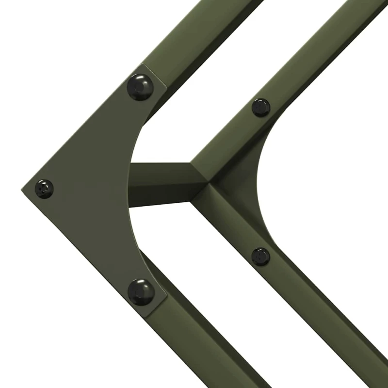 vidaXL Ράφι για καυσόξυλα Ελαιοπράσινο 100x25x100 cm