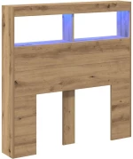 vidaXL Κεφαλάρι με Αποθηκευτικό Χώρο & LED Artisan Δρυς 100x17x102 εκ.