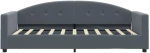 vidaXL Κρεβάτι ημέρας με στρώμα σκούρο γκρι 90x190 cm Βελούδο