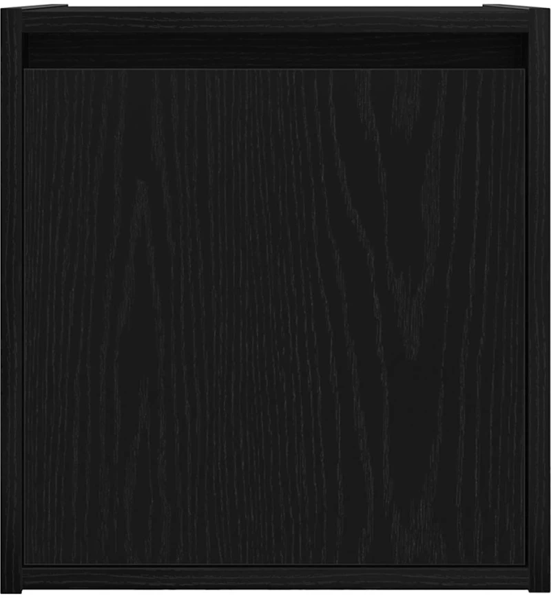 vidaXL Επιτοίχια κομοδίνα 2 τεμάχια Μαύρο 38x34x40 cm