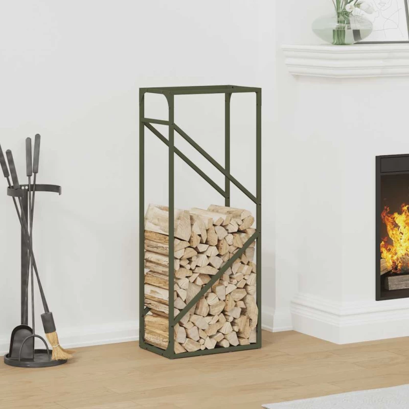 vidaXL Ράφι για καυσόξυλα 40x25x100 εκ. Ατσάλι ψυχρής έλασης