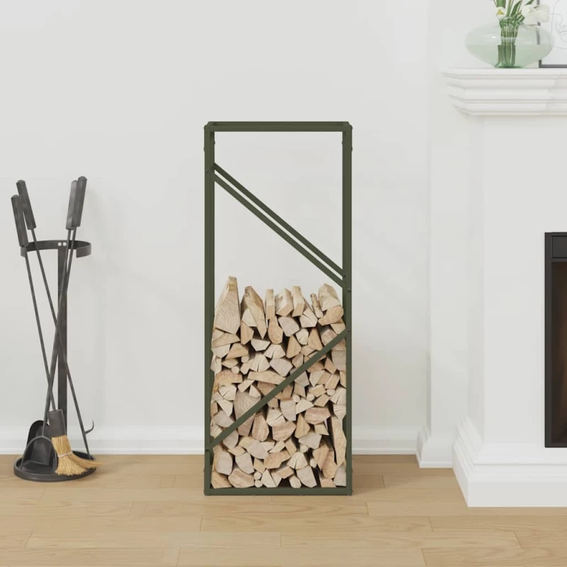 vidaXL Ράφι για καυσόξυλα 40x25x100 εκ. Ατσάλι ψυχρής έλασης