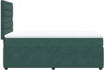vidaXL Κρεβάτι Boxspring με Στρώμα Σκούρο Πράσινο 80x200 εκ. Βελούδινο