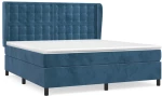 vidaXL Κρεβάτι Boxspring με Στρώμα Σκούρο Μπλε 160x200 εκ. Βελούδινο