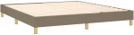 vidaXL Κρεβάτι Boxspring με Στρώμα Taupe 160x200 εκ. Υφασμάτινο