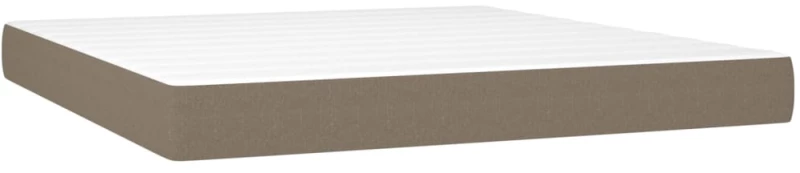 vidaXL Κρεβάτι Boxspring με Στρώμα Taupe 160x200 εκ. Υφασμάτινο