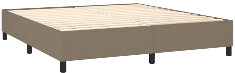 vidaXL Κρεβάτι Boxspring με Στρώμα Taupe 160x200 εκ. Υφασμάτινο