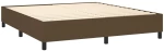 vidaXL Κρεβάτι Boxspring με Στρώμα & LED Σκ.Καφέ 160x200εκ. Υφασμάτινο