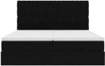vidaXL Οθωμανικό κρεβάτι με στρώματα Μαύρο 180x200cm Velvet