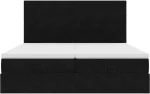 vidaXL Οθωμανικό κρεβάτι με στρώματα Μαύρο 180x200cm Velvet