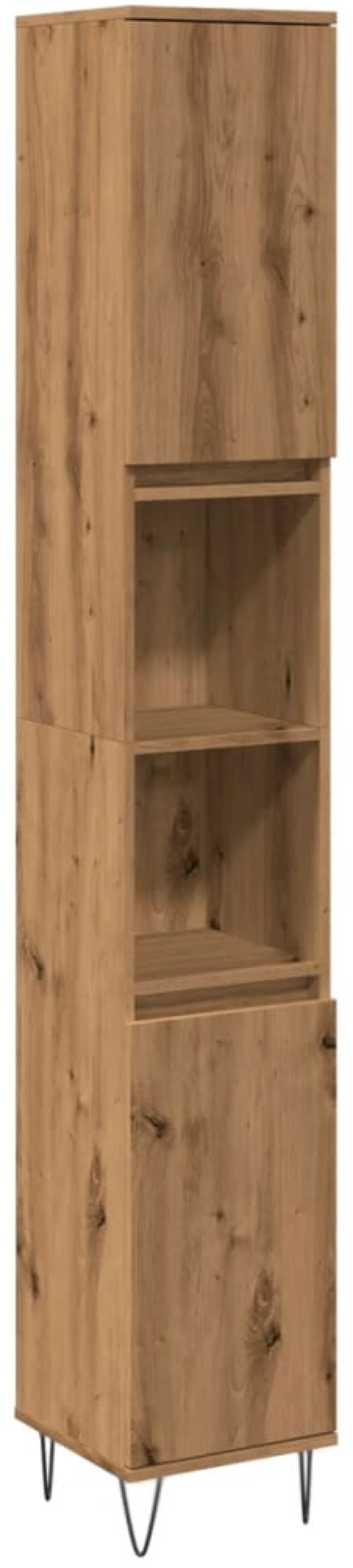vidaXL Ντουλάπι μπάνιου Δρυς τεχνίτης 30x30x190 cm Κατασκευασμένο ξύλο