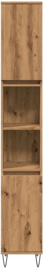 vidaXL Ντουλάπι μπάνιου Δρυς τεχνίτης 30x30x190 cm Κατασκευασμένο ξύλο