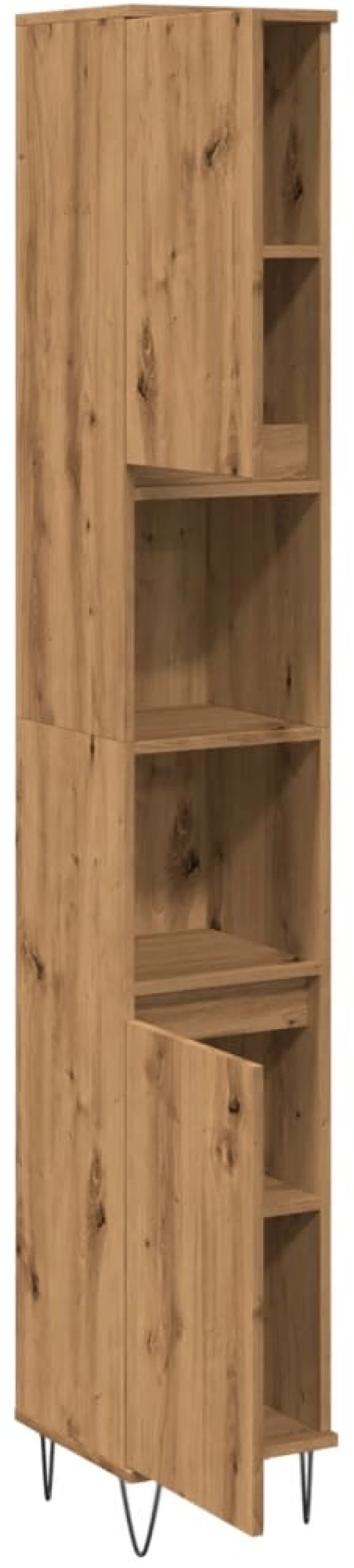 vidaXL Ντουλάπι μπάνιου Δρυς τεχνίτης 30x30x190 cm Κατασκευασμένο ξύλο