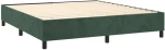 vidaXL Κρεβάτι Boxspring με Στρώμα Σκούρο Πράσινο 160x200εκ. Βελούδινο