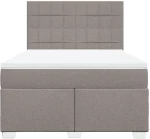 vidaXL Κρεβάτι Boxspring με Στρώμα Taupe 160x200 εκ. Υφασμάτινο