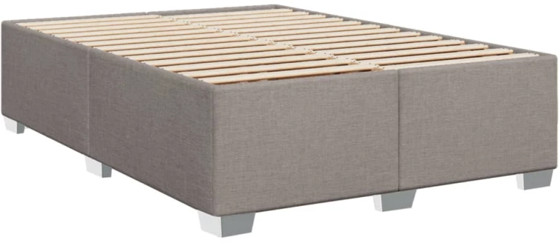 vidaXL Κρεβάτι Boxspring με Στρώμα Taupe 160x200 εκ. Υφασμάτινο