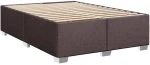 vidaXL Κρεβάτι Boxspring με Στρώμα Σκούρο Καφέ 160x200 εκ Υφασμάτινο