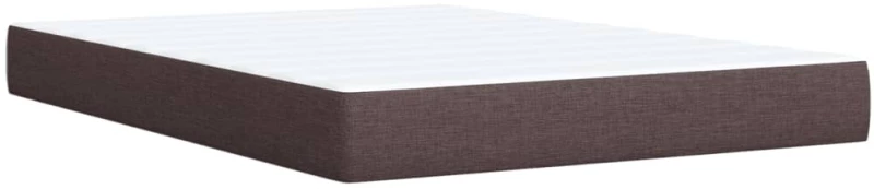 vidaXL Κρεβάτι Boxspring με Στρώμα Σκούρο Καφέ 160x200 εκ Υφασμάτινο