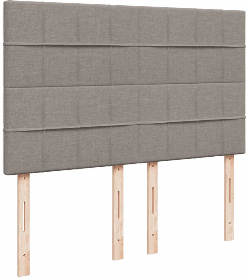 vidaXL Κρεβάτι Boxspring με Στρώμα Taupe 160x200 εκ. Υφασμάτινο