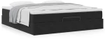 vidaXL Οθωμανικό κρεβάτι με στρώμα Μαύρο 180x200cm Velvet