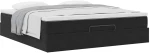 vidaXL Οθωμανικό κρεβάτι με στρώμα Μαύρο 180x200cm Velvet