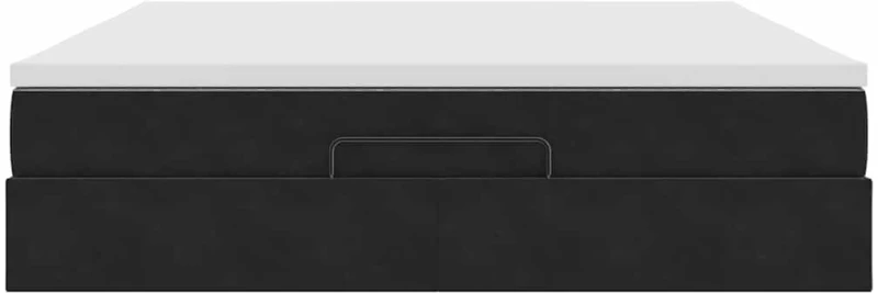 vidaXL Οθωμανικό κρεβάτι με στρώμα Μαύρο 180x200cm Velvet