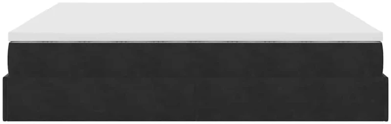 vidaXL Οθωμανικό κρεβάτι με στρώμα Μαύρο 180x200cm Velvet