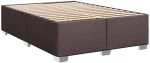 vidaXL Κρεβάτι Boxspring με Στρώμα Σκούρο Καφέ 140x190 εκ. Υφασμάτινο