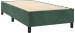vidaXL Κρεβάτι Boxspring με Στρώμα Σκούρο Πράσινο 80x200 εκ. Βελούδινο