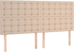 vidaXL Κρεβάτι Boxspring με Στρώμα Καπουτσίνο 180x200 εκ. Συνθ. Δέρμα
