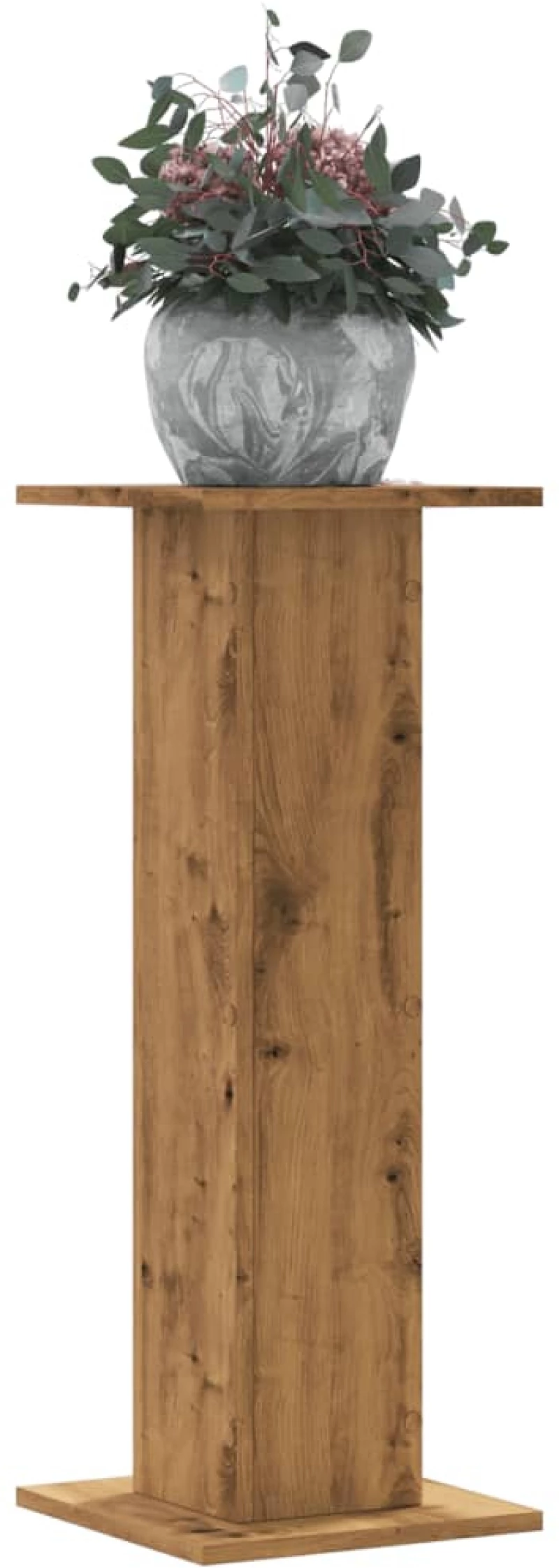 vidaXL Βάσεις Φυτών 2 τεμ. Αρτισιανή Δρυς 30x30x80 εκ. Επεξ. Ξύλο