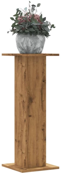 vidaXL Βάσεις Φυτών 2 τεμ. Αρτισιανή Δρυς 30x30x80 εκ. Επεξ. Ξύλο