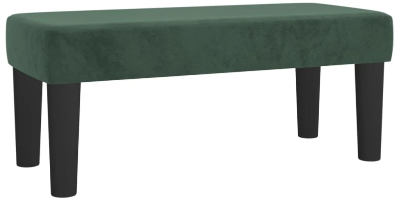 vidaXL Κρεβάτι Boxspring με Στρώμα Σκούρο Πράσινο 90x200 εκ. Βελούδινο