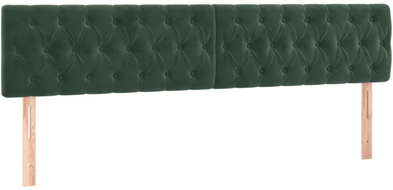 vidaXL Κρεβάτι Boxspring με Στρώμα Σκούρο Πράσινο 120x190εκ. Βελούδινο