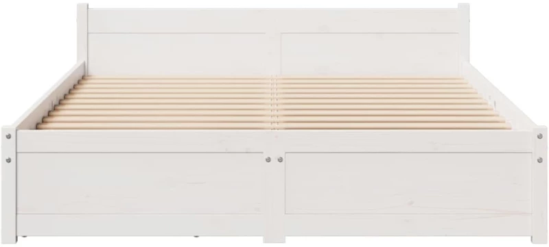 vidaXL Σκελετός Κρεβ. Χωρίς Στρώμα Λευκό 140x200 εκ Μασίφ Πεύκο