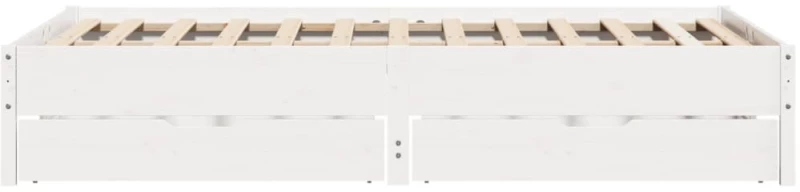 vidaXL Σκελετός Κρεβ. Χωρίς Στρώμα Λευκό 160x200 εκ Μασίφ Πεύκο