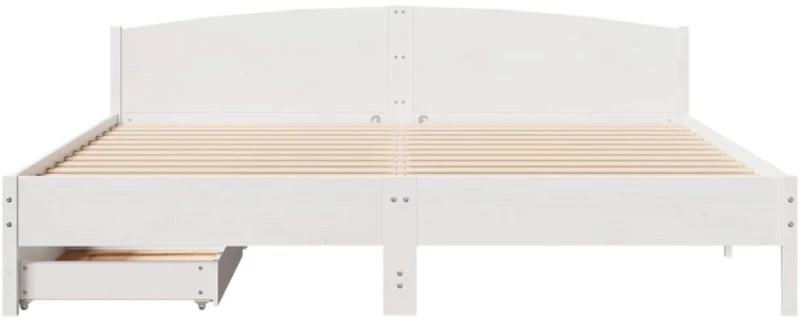 vidaXL Σκελετός Κρεβ. Χωρίς Στρώμα Λευκό 180x200 εκ Μασίφ Πεύκο