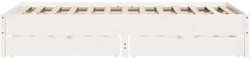 vidaXL Σκελετός Κρεβ. Χωρίς Στρώμα Λευκό 150x200 εκ Μασίφ Πεύκο