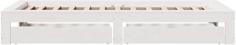 vidaXL Σκελετός Κρεβ. Χωρίς Στρώμα Λευκό 90x200 εκ Μασίφ Πεύκο