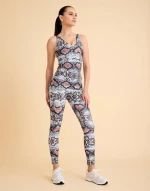 Double Cross Jumpsuit Push-Up και Σμίλευσης "Snake Skin" Lismina 2111 Multicolor