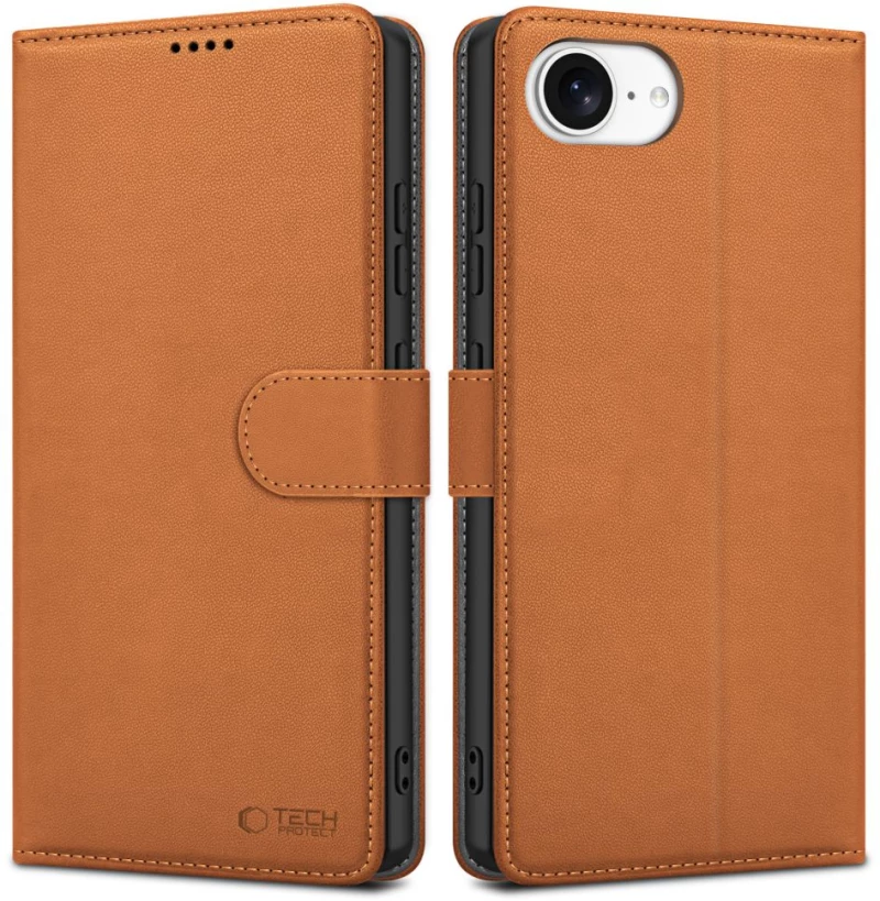 TECH-PROTECT WALLET-APPLE IPHONE 16e SADDLE BROWN