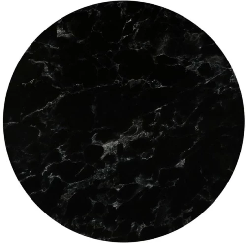 448978 HPL (HIGH PRESSURE LAMINATED) ΕΠΙΦΑΝΕΙΑ ΤΡΑΠΕΖΙΟΥ ΑΠΟΧΡΩΣΗ BLACK MARBLE, ΕΞΩΤΕΡΙΚΟΥ ΧΩΡΟΥ Φ120CM/12MM